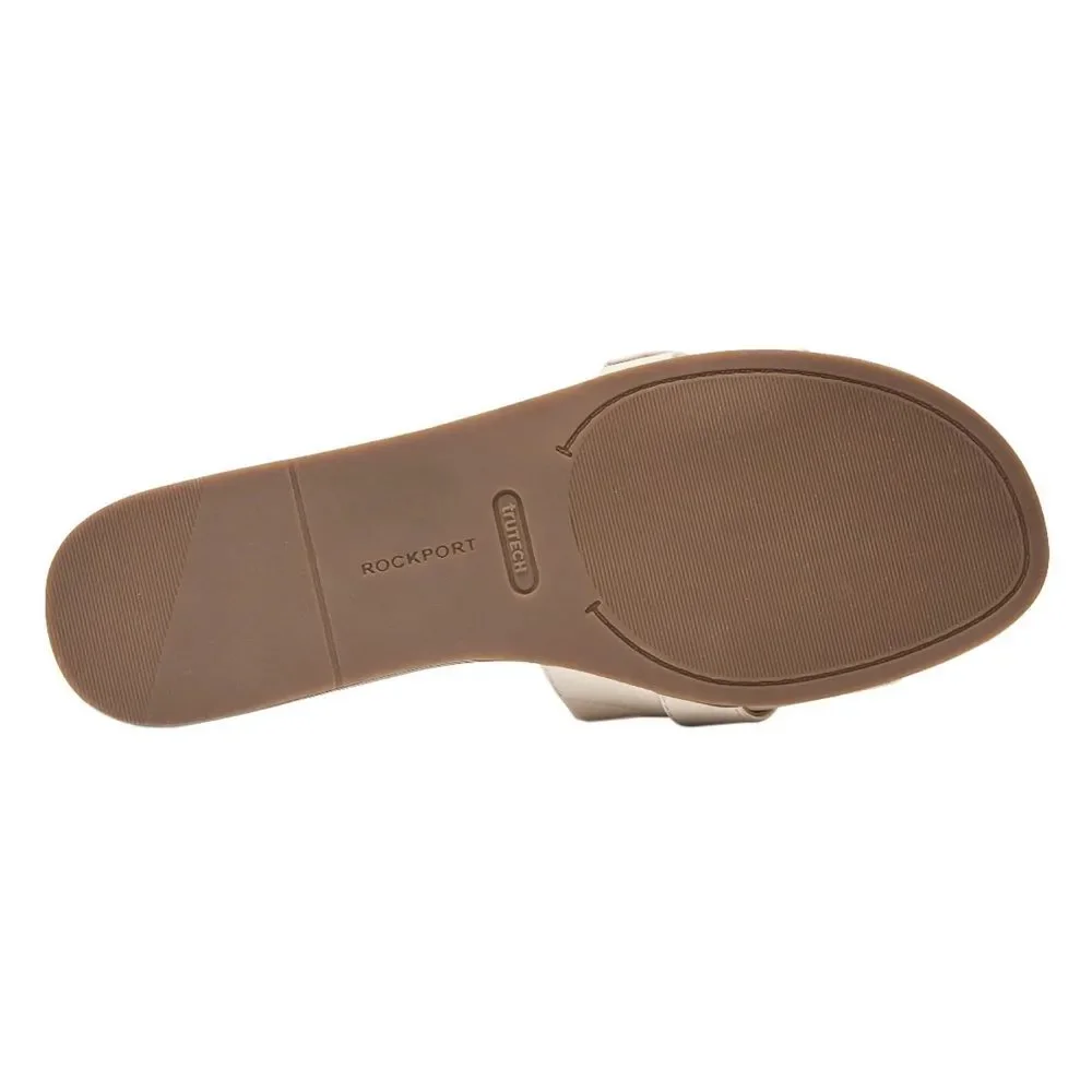 Rockport Women's Yara Slide Sandal, Vanilla, 9